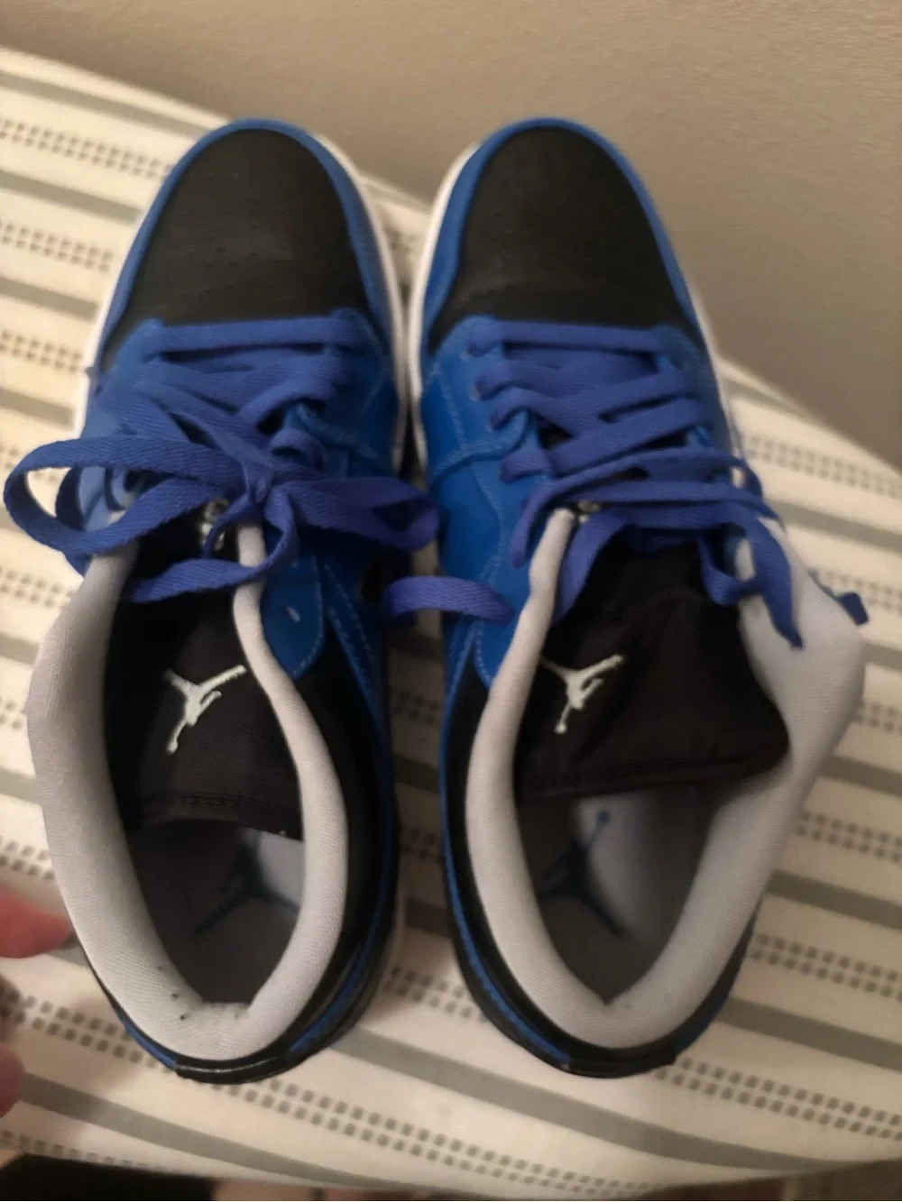 Air Jordan 1 Low Royal Blue Black White Men’s Size 9 Men's Black and Blue LowTop